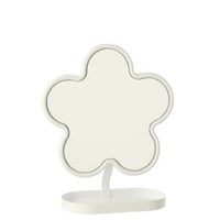 Miroir de table fleur fer blanc