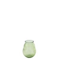 Photophore rond ligné verre vert clair