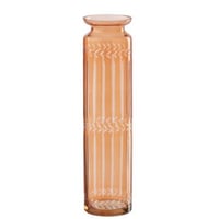 Vase verre orange large