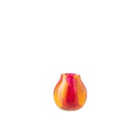 Photophore verre orange/rose small
