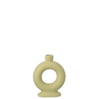 Vase soliflore 1 anneau grès vert menthe small