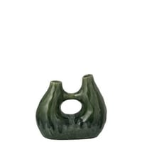 Vase jeanne grès vert foncé medium