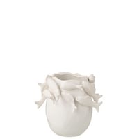 Vase poisson argile écru small