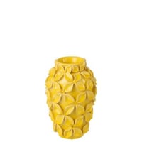 Vase fleur argile jaune small
