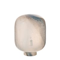 Lampe de table bola verre bleu/blanc large