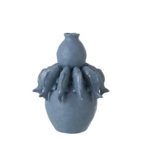 Vase poisson céramique bleu small