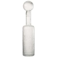 Bouteille décoratif relief verre transparent large