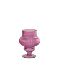 Vase ada cotelé verre fuchsia small