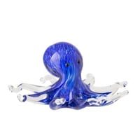 Presse-papier octopus verre bleu