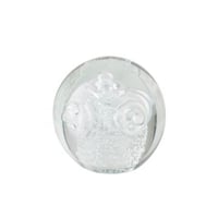 Presse-papier anneaux balle verre transparent large