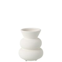 Vase cône argile blanc