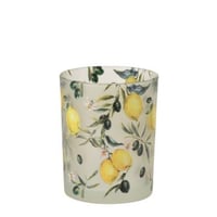 Photophore citrons verre jaune/transparent large