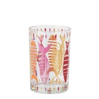 Photophore poisson verre rose/orange large