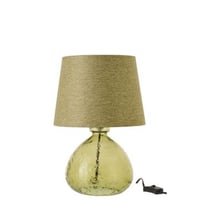 Lampe de table balle verre vert olive