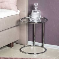 Table d'appoint Noalynn - gris/verre 