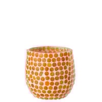 Chandelier mosaïque verre orange medium