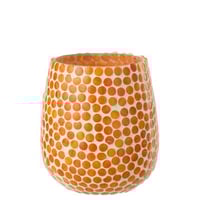 Chandelier mosaïque verre orange large