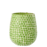 Chandelier mosaïque verre vert large