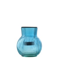 Photophore verre bleu/noir small