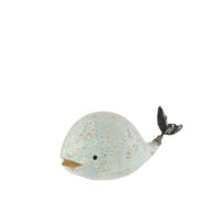 Baleine bois de paulownia blanc/bleu clair small