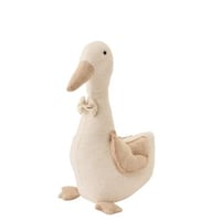 Cale-porte canard + noeud papillon polyester beige