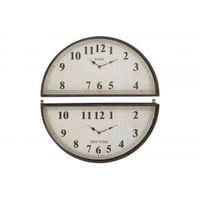 Horloge 2 parties paris new york metal noir