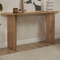 Table d'entrée Sira - 150x35x75cm - ovale - décor chêne