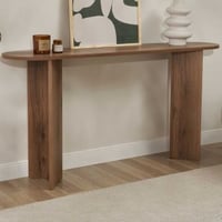 Table d'entrée Sira - 150x35x75cm - ovale - décor noyer