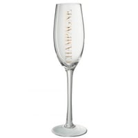 Flute a champagne transparent/or