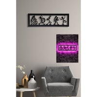 Eclairage LED Firewood | Base MDF noire | 60 LEDs/m | Rose | 19x60 cm