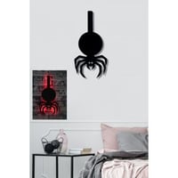 Firewood bandes LED | Base MDF noire | Rouge | 47x23 cm