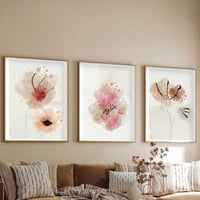 Boise Tableau décoratif encadré en MDF (3 pièces) | Cadre en bois massif | 35 x 50 cm