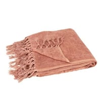 Plaid floches viscose orange/rose