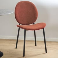 Chaise de salle à manger Cliff - 50x57,5x87cm - tissu terre cuite