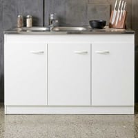 Armoire basse pour évier avec 3 portes (120 cm).