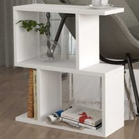 Karinus Table d'appoint | 100 % MÉLAMINE | Blanc