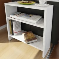 Silvanus Table d'appoint | 100 % MÉLAMINE | Blanc