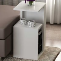 Sister Table d'appoint | 100 % MÉLAMINE | Blanc