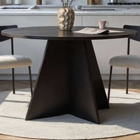 Table de salle à manger ronde Virella - Ø120x75cm - noir