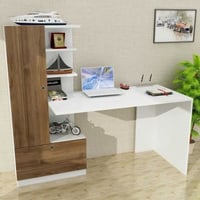 Domingos Bureau d'étude | 100 % MÉLAMINE | Blanc, Noyer