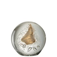 Presse papier bubbel glas goud extralarge