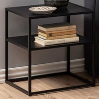 Table de chevet Newton - 45x40x51cm - acier noir