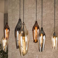 Lampe suspendue Cocoon - 120x40x150cm - 7 lampes - verre