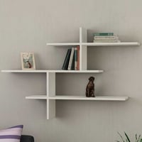 Leo Étagère murale | 100 % MÉLAMINE | Blanc