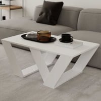 Table basse Woody Fashion | Mélaminé | Epaisseur 18mm | 110x40x60cm | Blanc