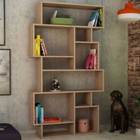 Karmato Bibliothèque | 100 % MÉLAMINE | Chêne Sonoma