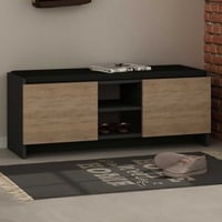 Zulla Meuble à chaussures | 100 % MÉLAMINE | Anthracite, Chêne