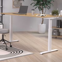 Bureau assis-debout Hermoso | 180 x 80 x 72-120 cm | Réglable électriquement | Navarra Oak design