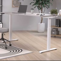 Bureau Hermoso | 180 x 80 x 120 cm | Design gris-blanc