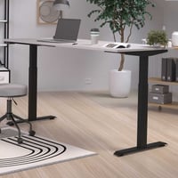 Bureau Hermoso | 180 x 80 x 120 cm | Design gris-noir